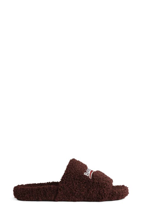 Campaign Faux Shearling Slide Sandal (Women)