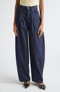 Jacquemus Le de Nimes Ovalo High Waist Barrel Leg Jeans