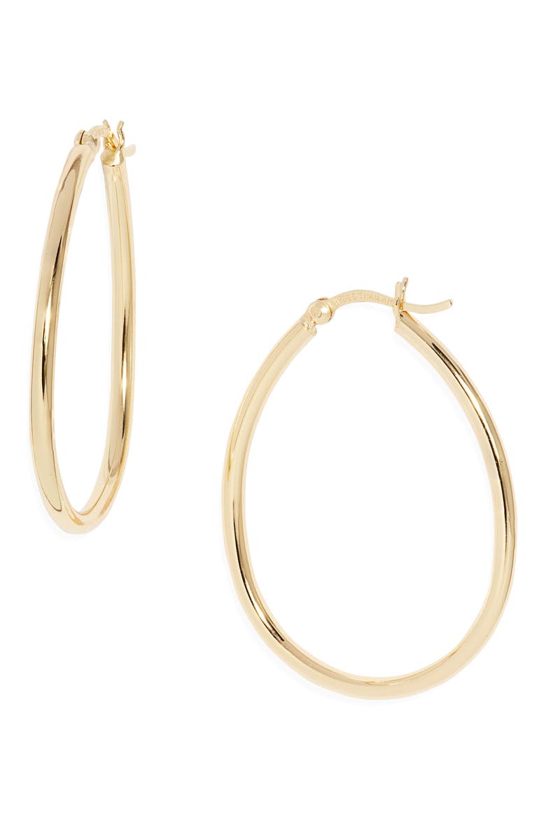 Teardrop Hoop Earrings, Main, color, GOLD