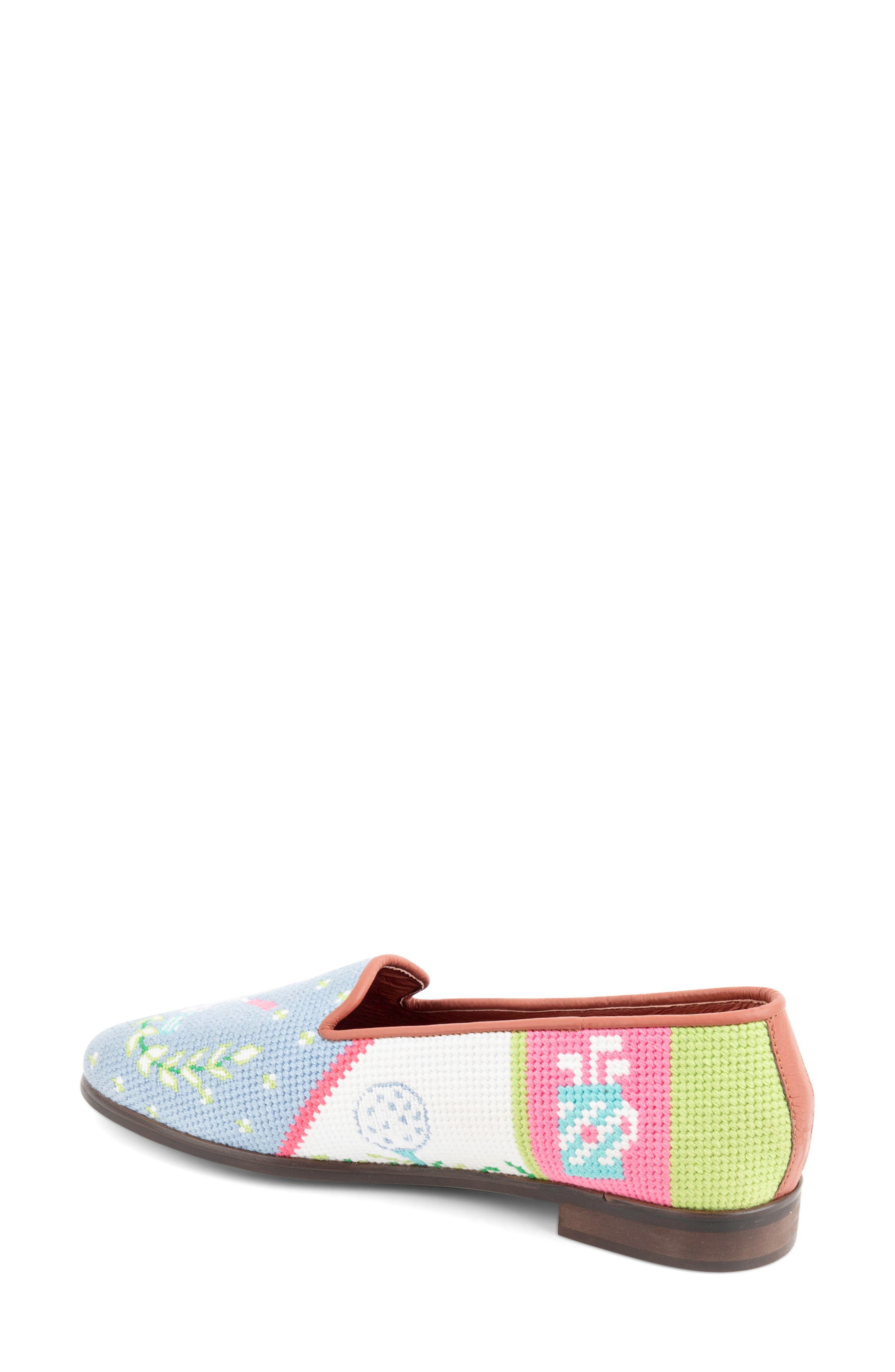 ByPaige Needlepoint Golf Flat, Alternate, color, Blue Multi