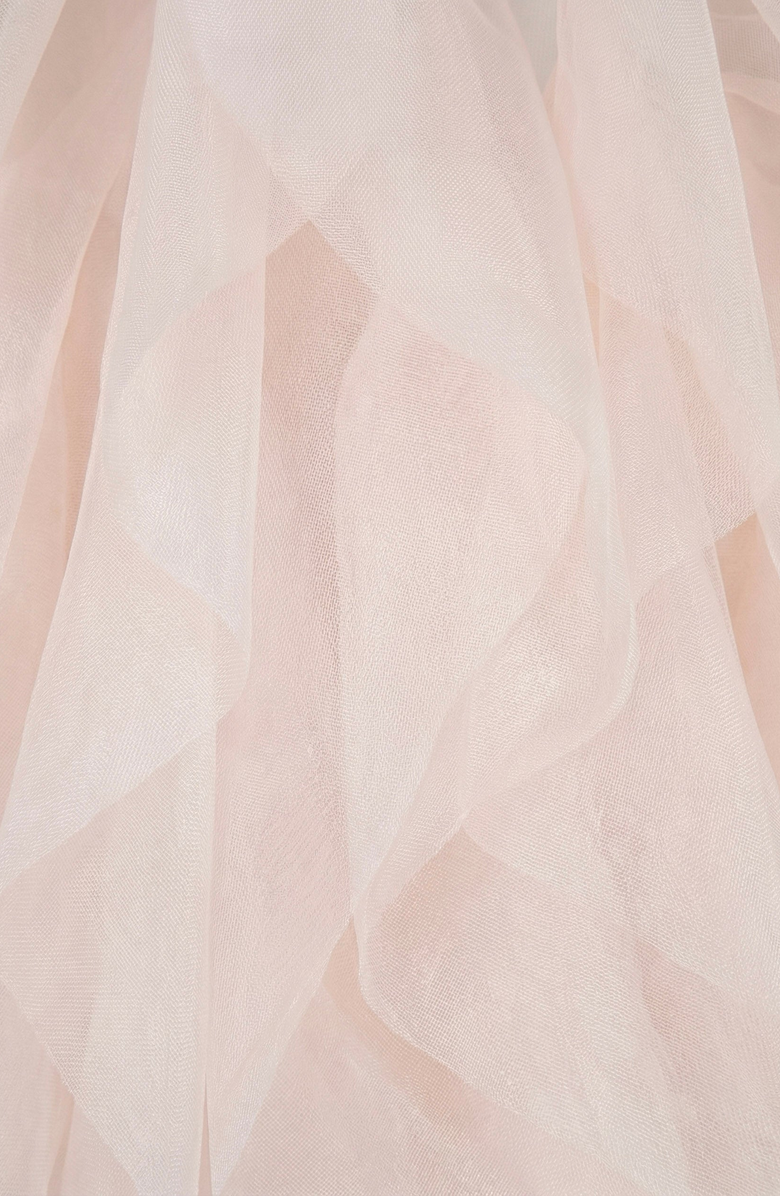Modenaire Sheer Ruffled Tulle Blouse, Alternate, color, Pale Pink