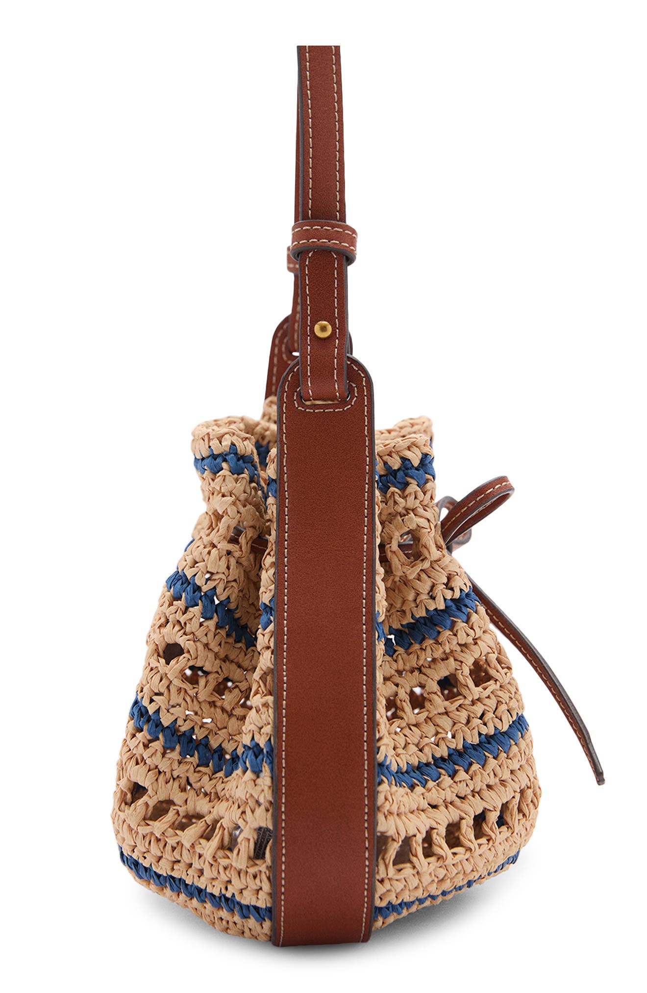 MANGO Straw Shoulder Bag, Alternate, color, 