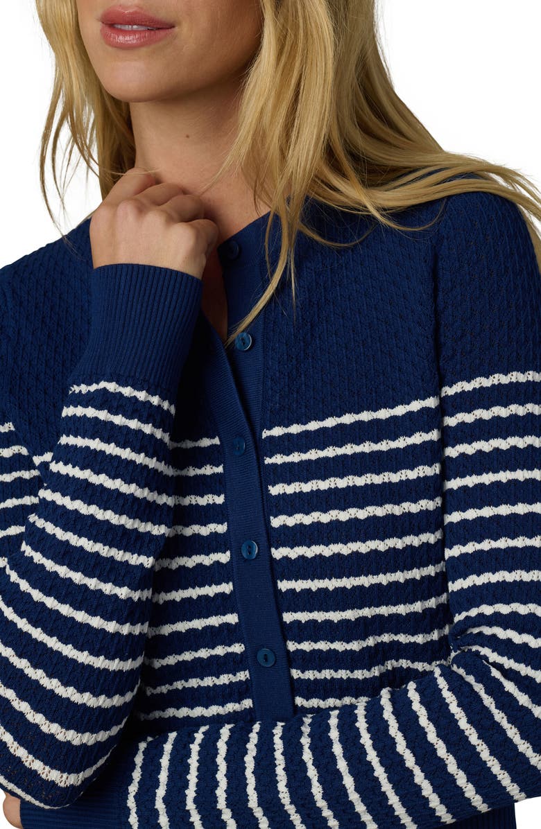 Joe's The Dani Stripe Pointelle Cardigan, Alternate, color, 