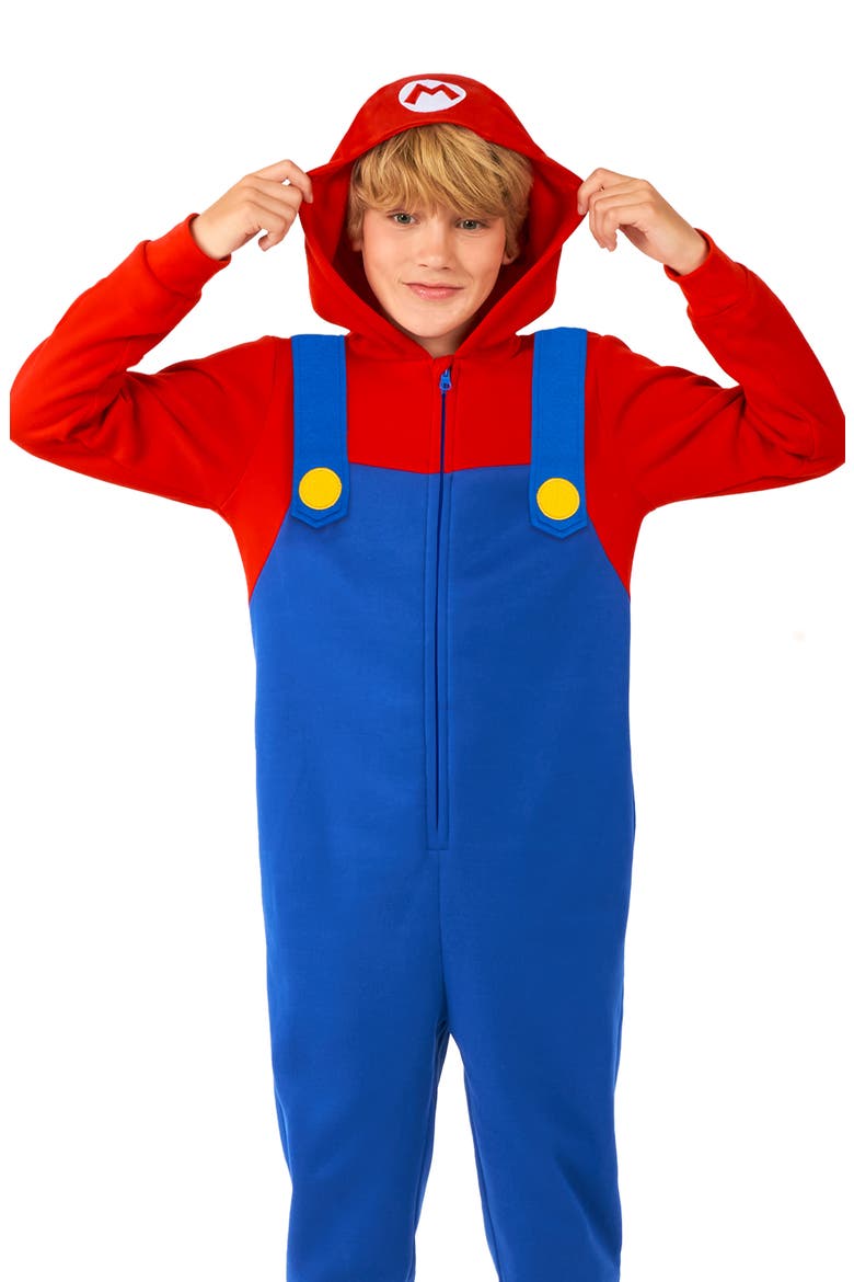 Kids' Super Mario™ Mario Jumpsuit, Alternate, color, BLUE