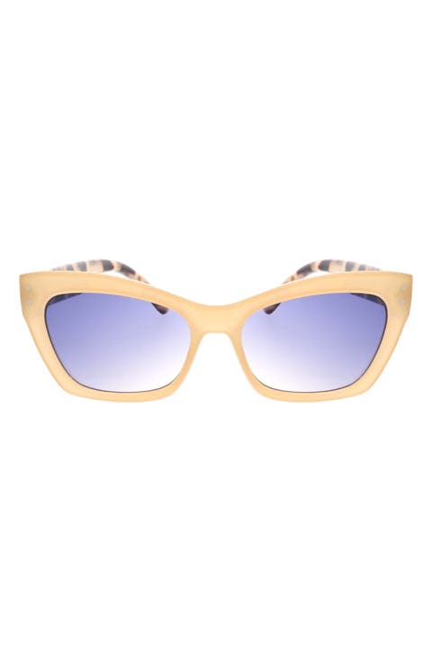 Swept 55mm Rectangular Sunglasses