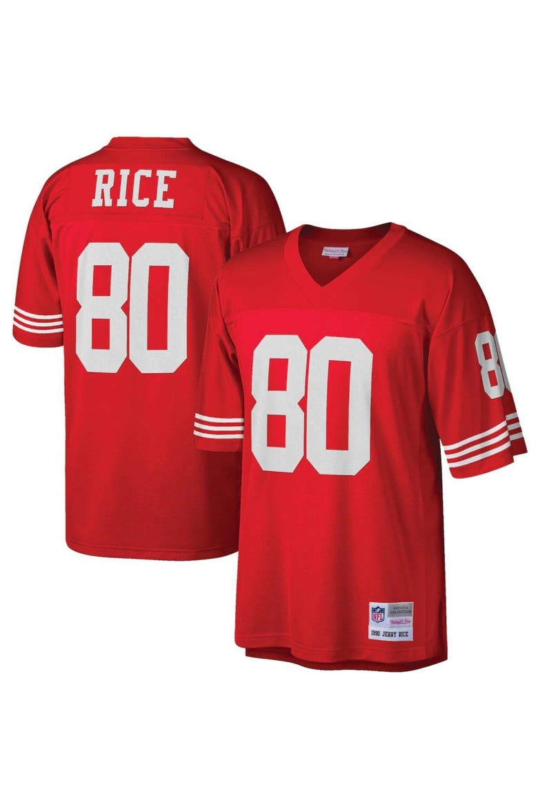 Men's Mitchell & Ness Jerry Rice Scarlet San Francisco 49ers Big & Tall 1990 Retired Player Replica Jersey, Alternate, color, Scarlet