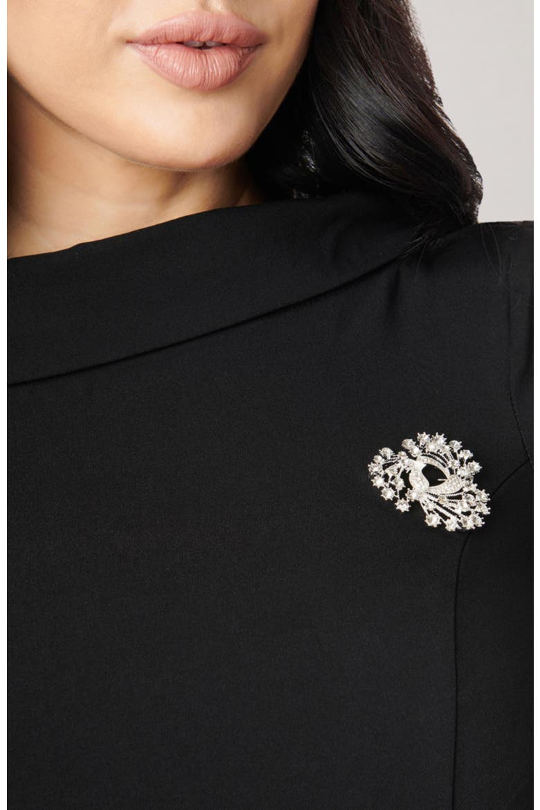 Nicola Swing Dress, Alternate, color, Black Accent