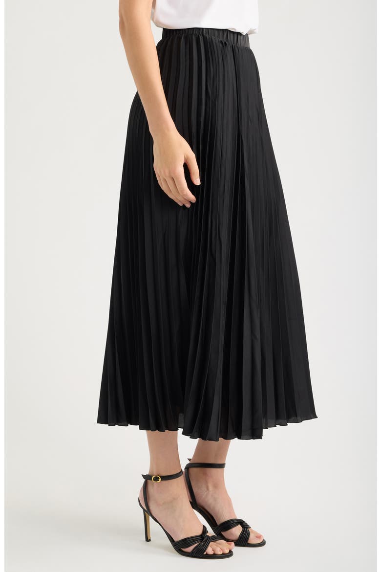 Pleated Midi Skirt, Alternate, color, RICH BLACK 060