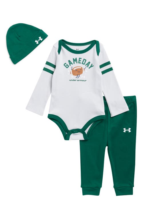 Under Armour Babies' Kids' Gameday 3-piece Bodysuit, Pants & Beanie Set In Halo Gray