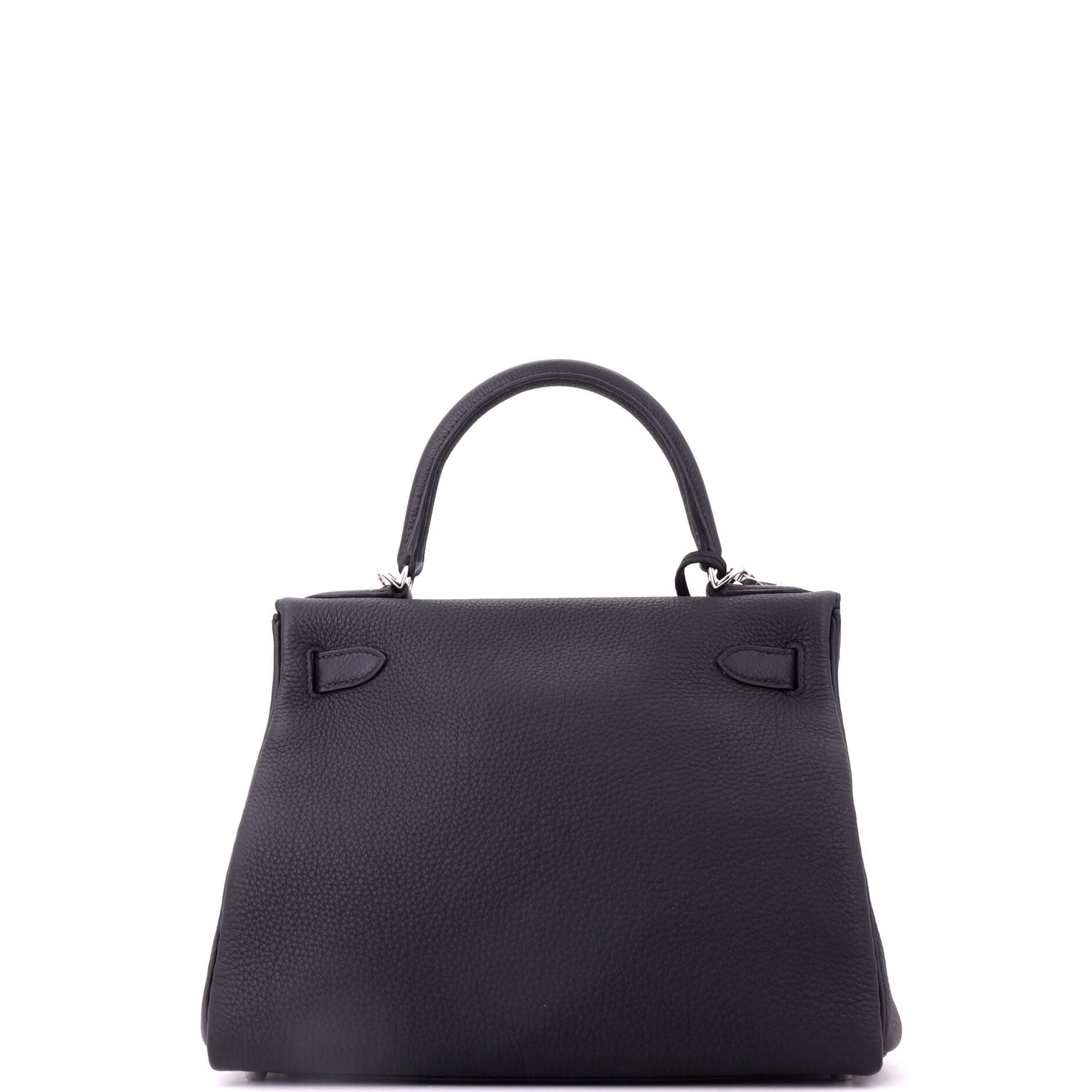 Kelly Handbag Black Togo with Palladium Hardware 28, Alternate, color, Black