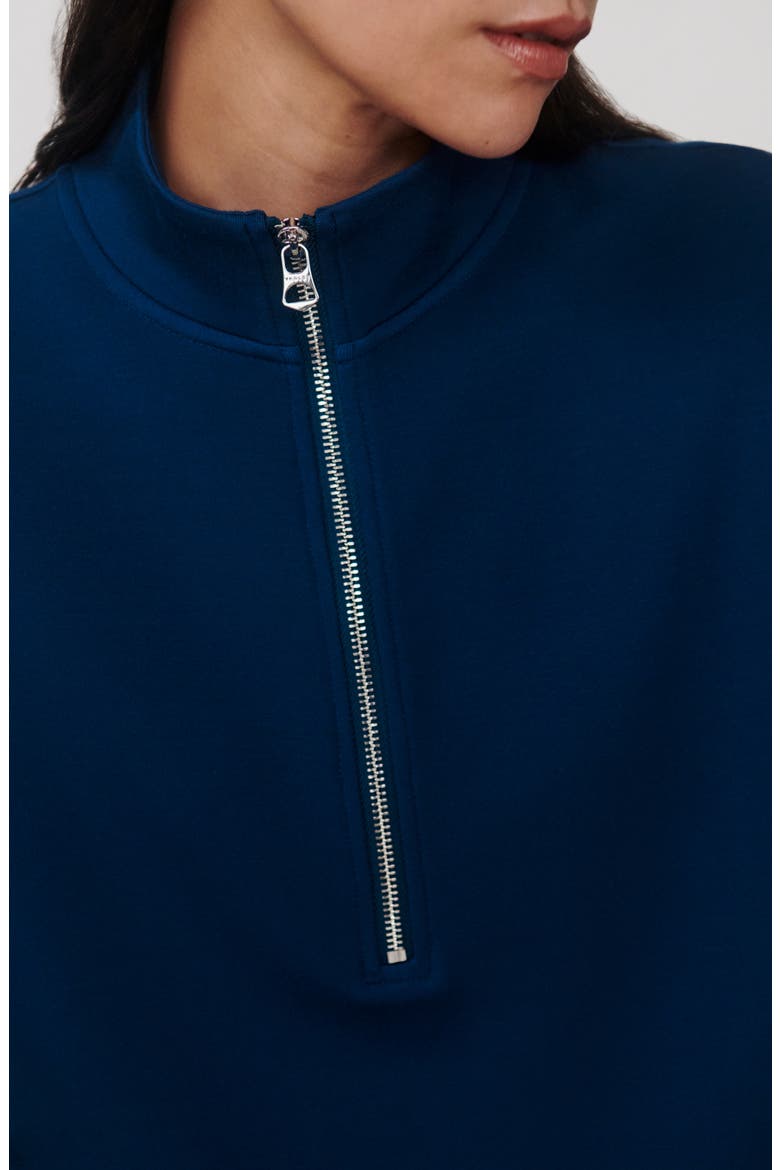 Mavis Half Zip Sweatshirt, Alternate, color, SEA BLUE