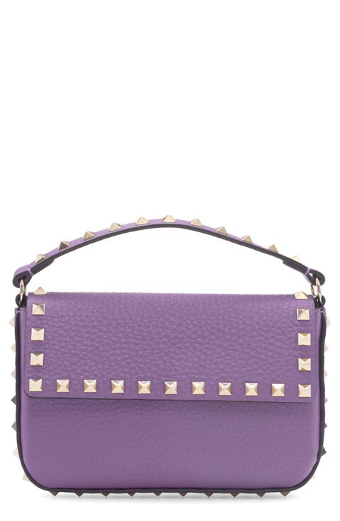 Rockstud Leather Crossbody Pouch