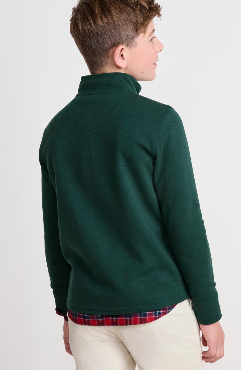 vineyard vines Kids' Saltwater Quarter Zip Pullover, Alternate, color, Charleston Green