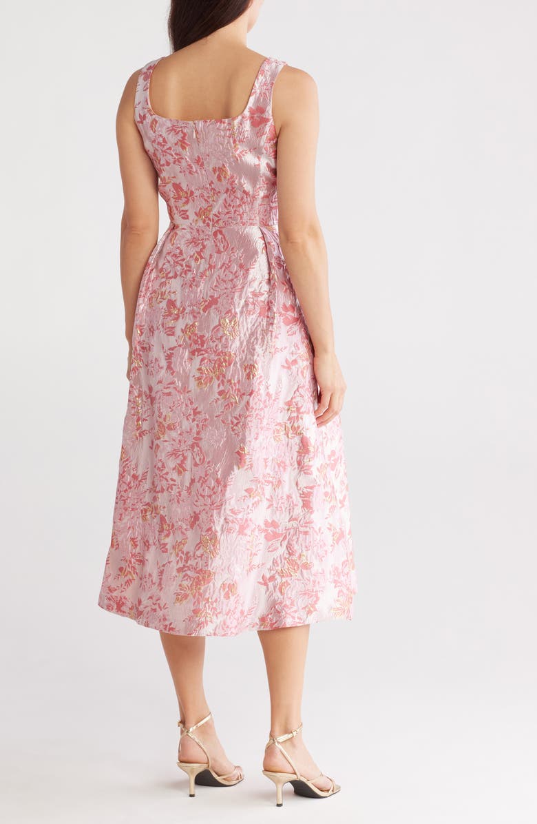Julia Jordan Floral Jacquard Fit & Flare Cocktail Dress, Alternate, color, 