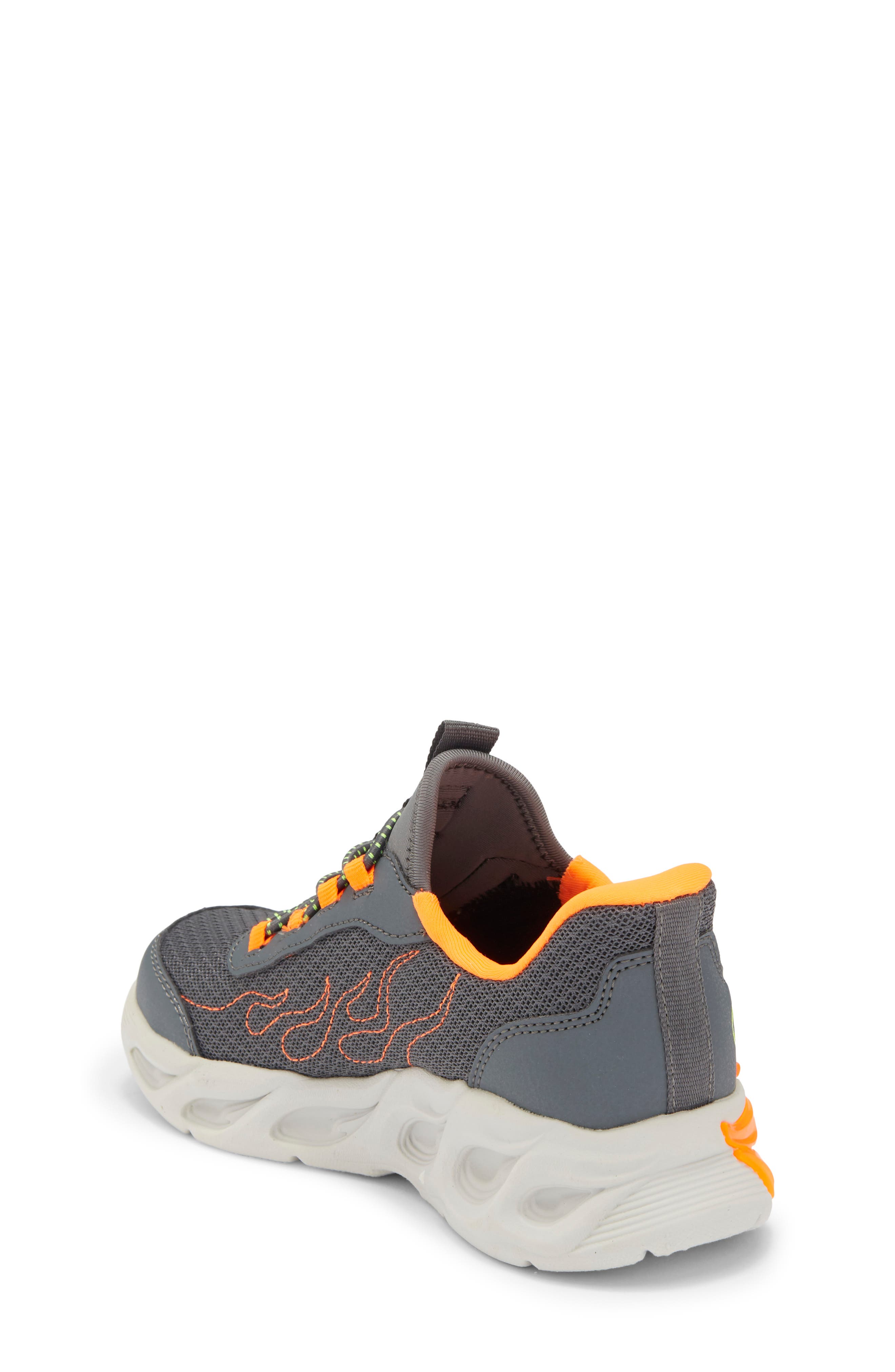 Kids' Thermo-Flash 2.0 Heat-Brisk Light-Up Sneaker, Alternate, color, CHARCOAL/ ORANGE