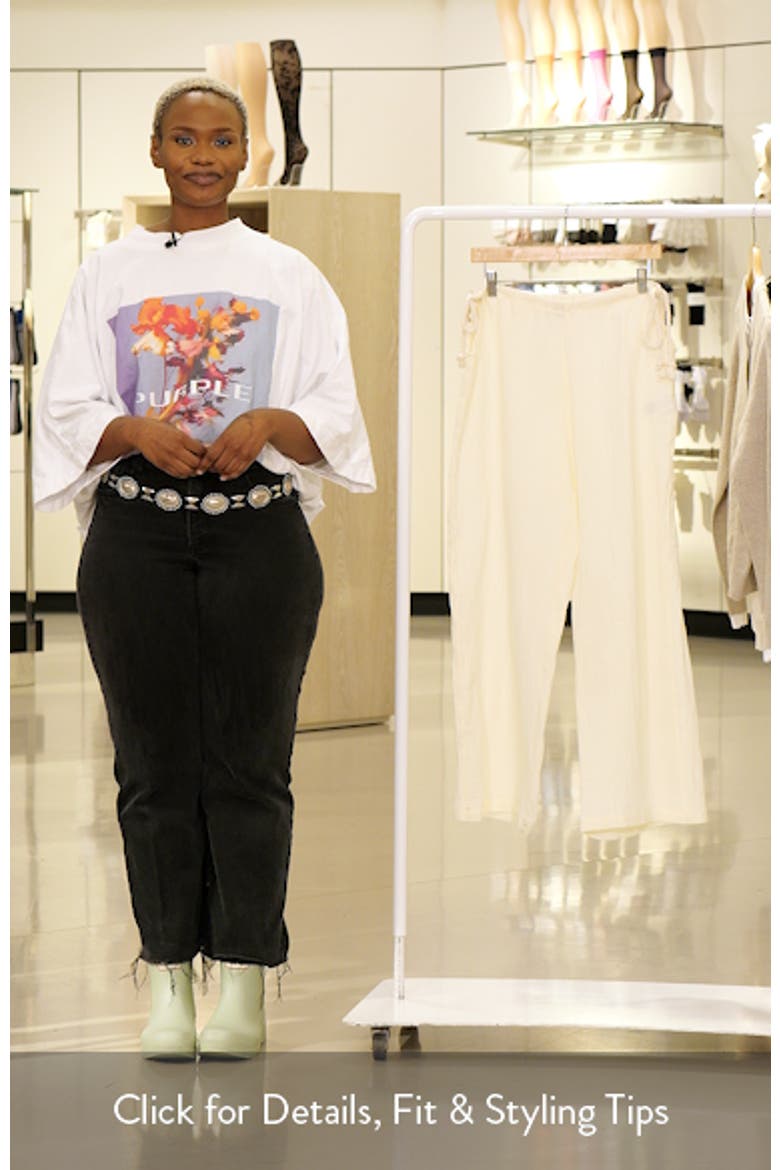 Leoni Cutout Cotton Gauze Pants video