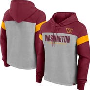 FANATICS Women's Fanatics Heather Gray/Burgundy Washington Commanders Bold Play Call Pullover Hoodie