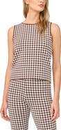 Halogen® Gingham Jacquard Sweater Tank