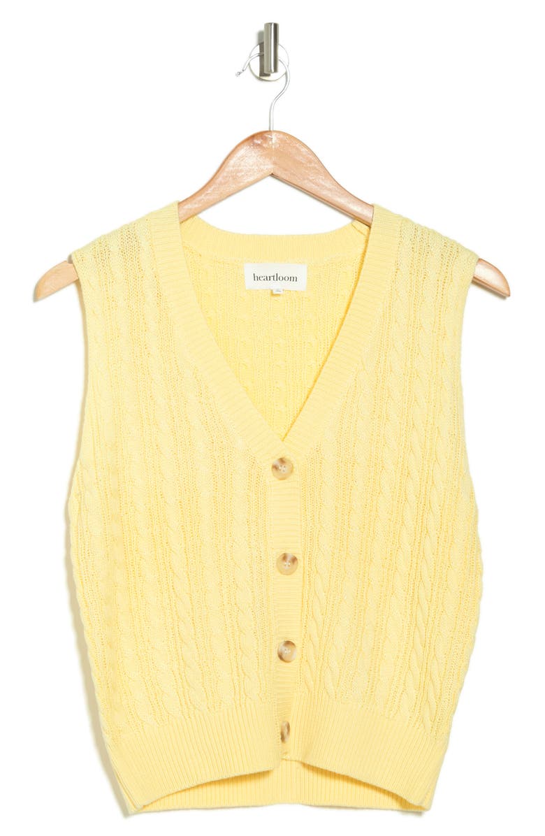 Heartloom Dax Cable Knit Sweater Vest, Alternate, color,
