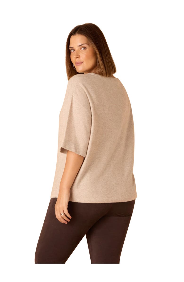 Live Unlimited Short Sleeve Knitted Sweater, Alternate, color, Cream