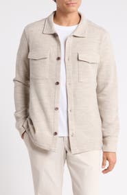 Robert Barakett Mezner Wool and Cotton Shirt Jacket