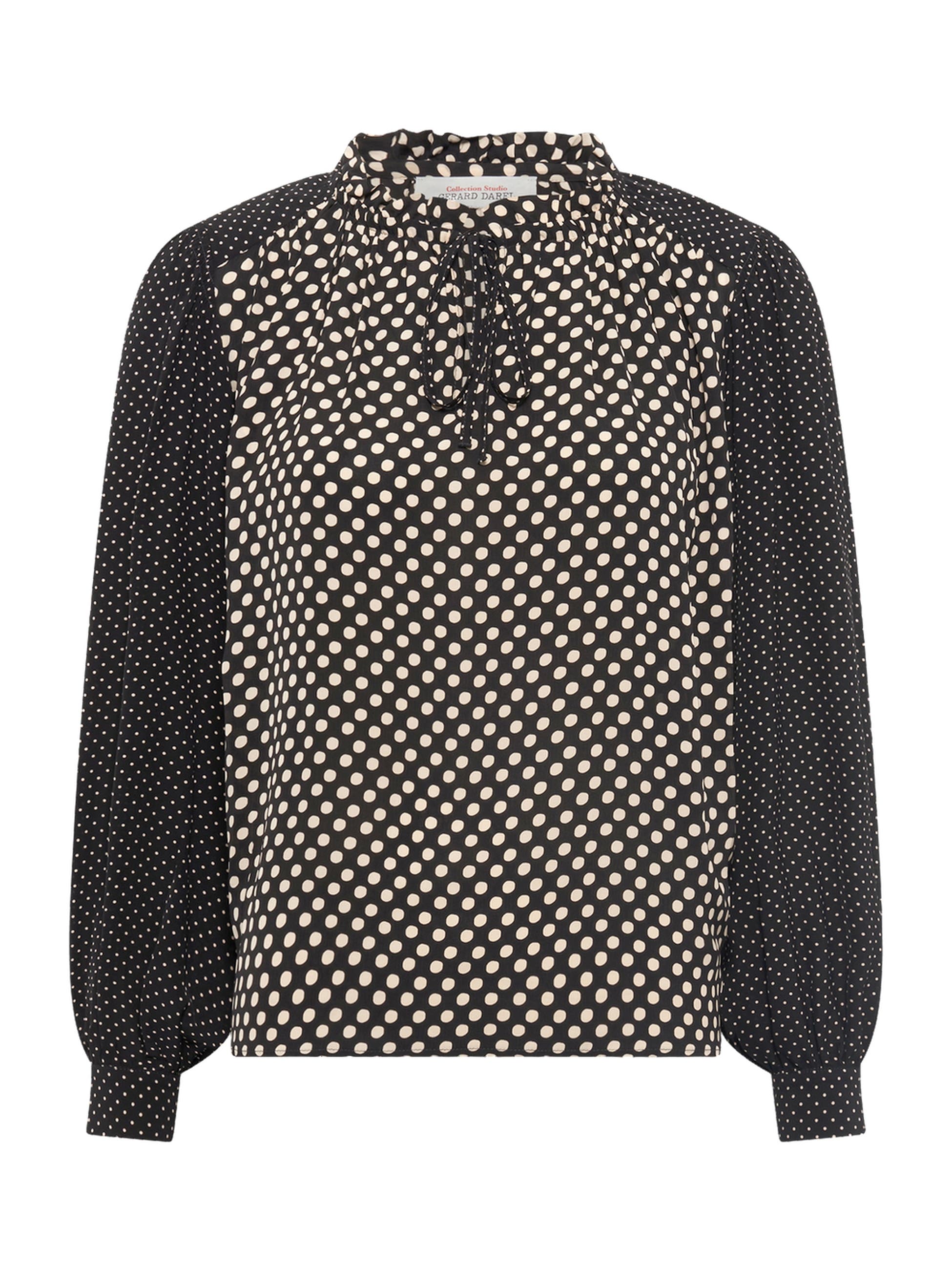 Arielle Tie Neck Polka Dot Blouse - image 2