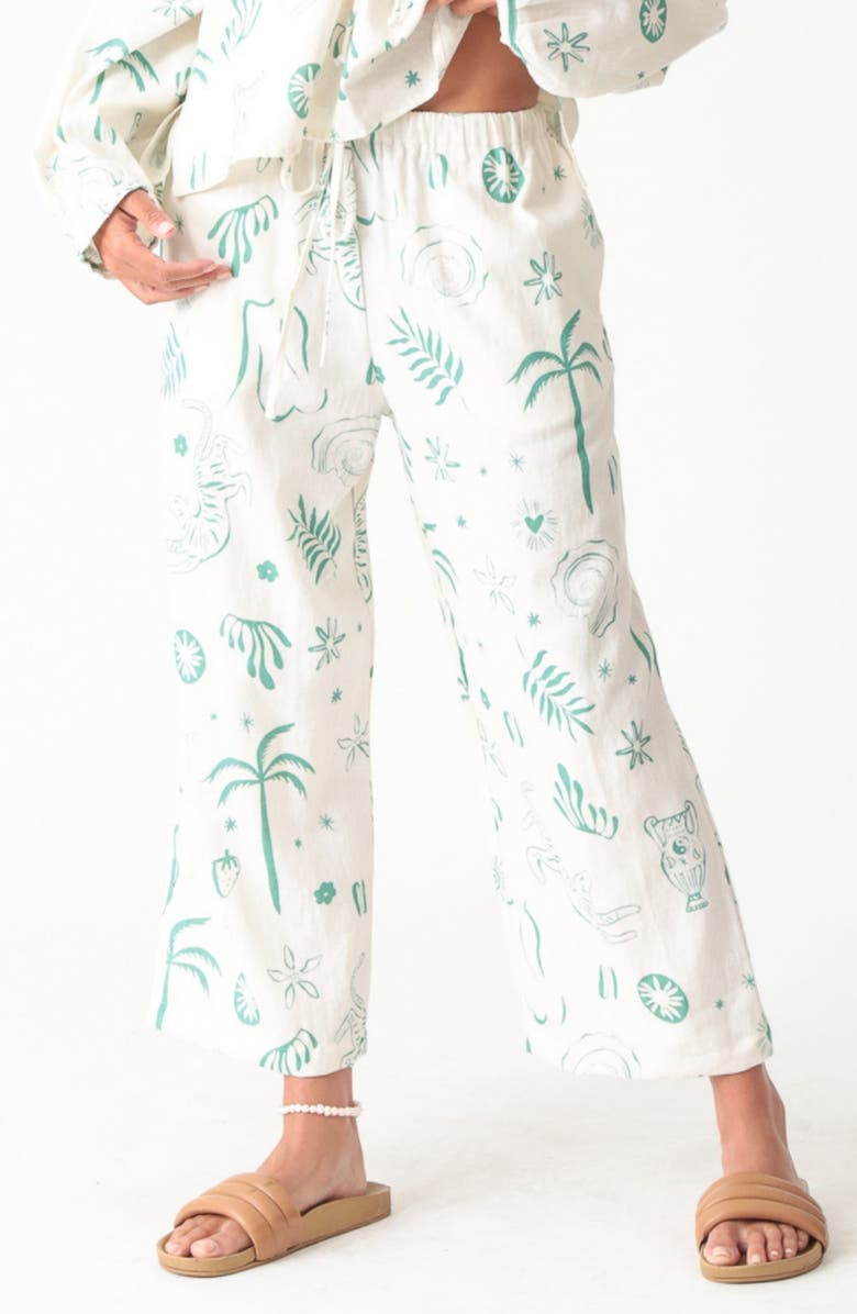 Electric & Rose Sail Print Wide Leg Pants, Main, color,