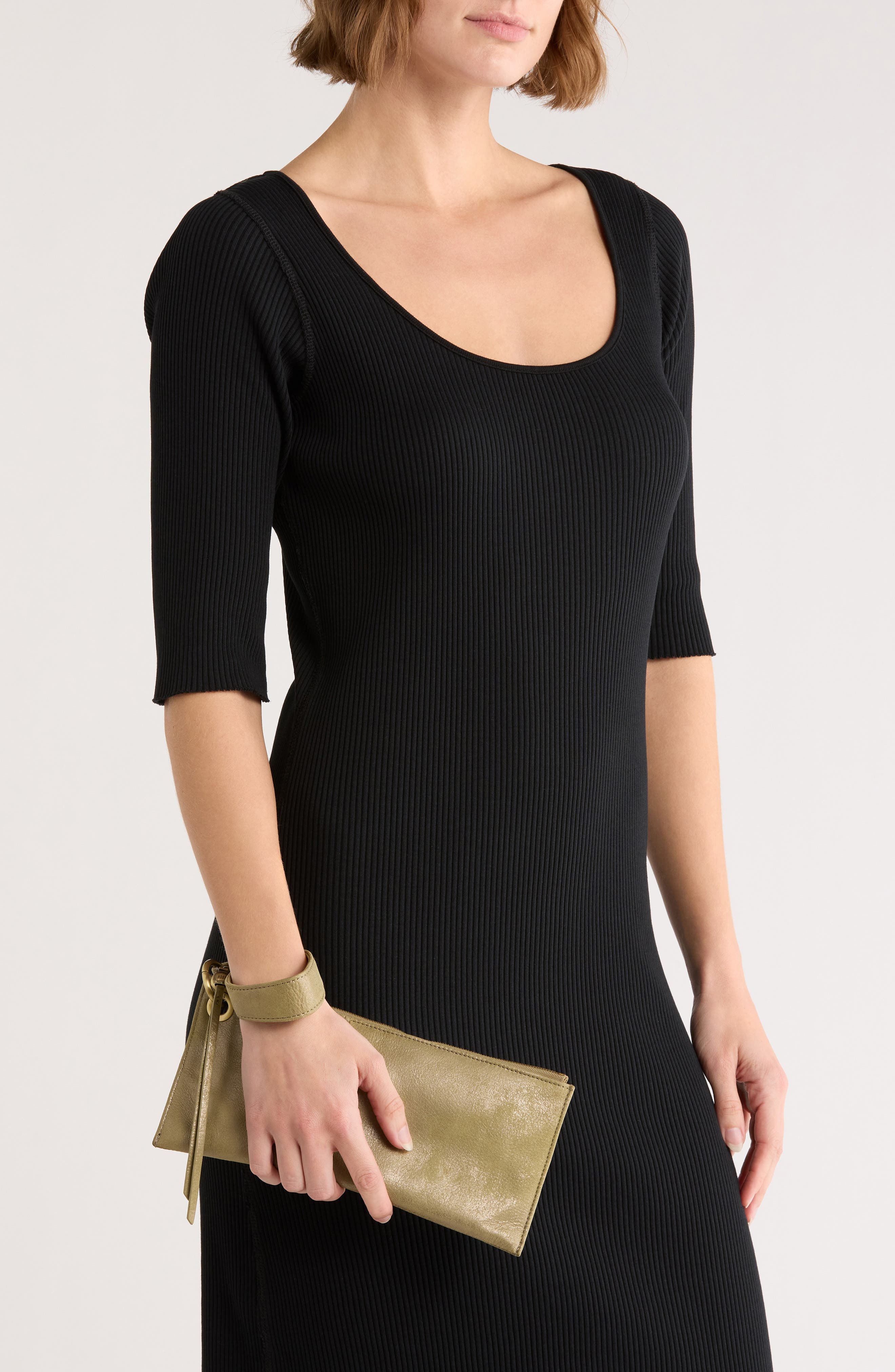 HOBO Vida Leather Wristlet, Alternate, color, Burnished Sage