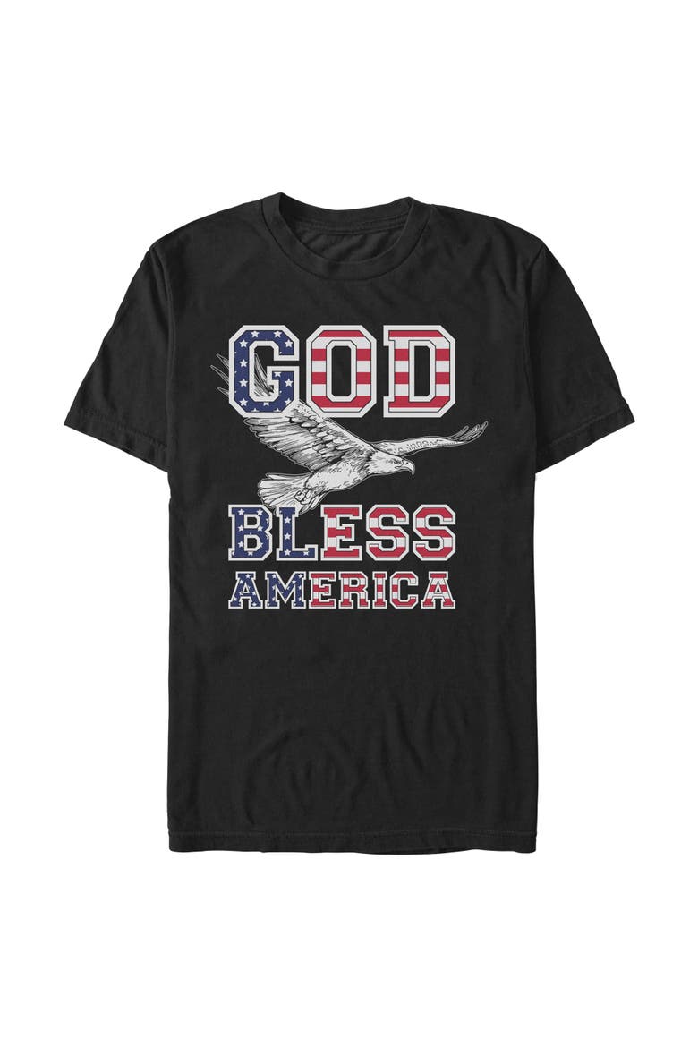 Men's Lost Gods God Bless America  Graphic T-Shirt, Main, color, Black