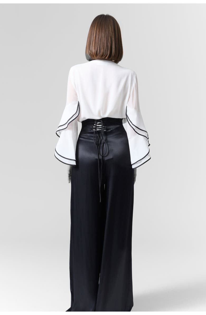 Le Fafo Ruffles Blouse & Pants Set, Alternate, color,