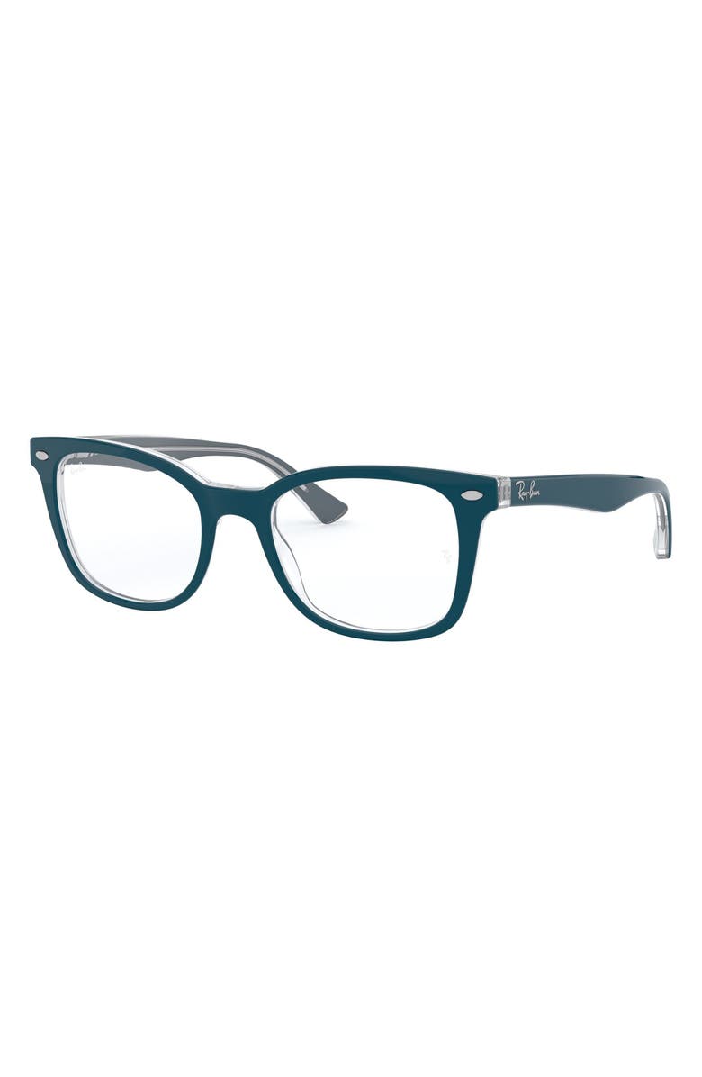 Ray-Ban 53mm Optical Glasses, Alternate, color, Transparent Green
