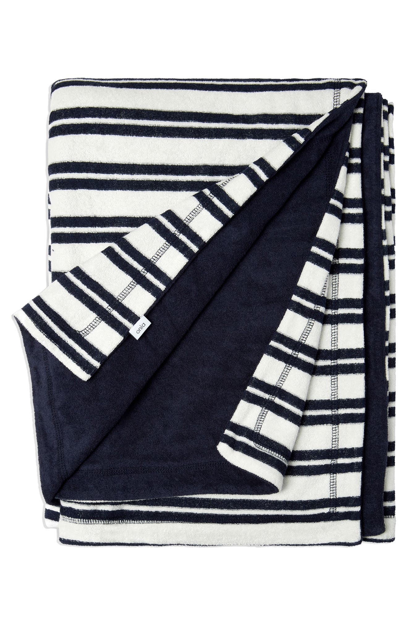 Onia Reversible Terry Cloth Beach Towel, Alternate, color, 
