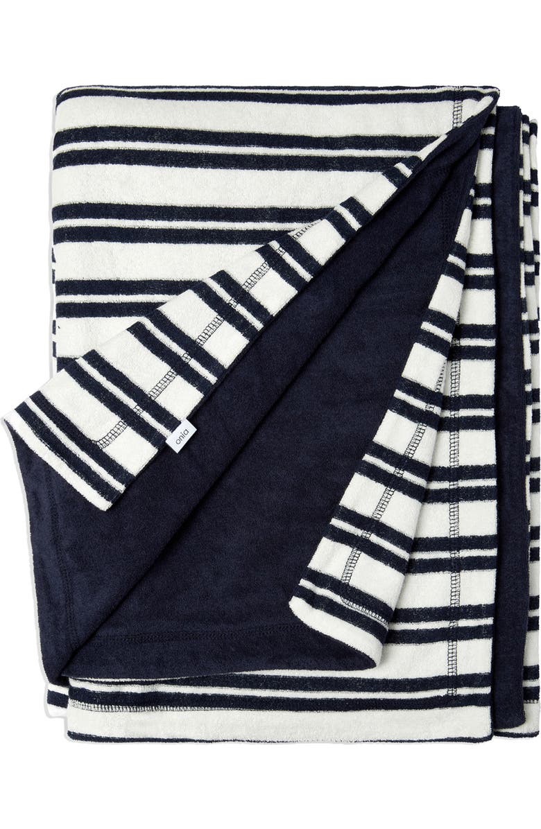 Onia Reversible Terry Cloth Beach Towel, Alternate, color,