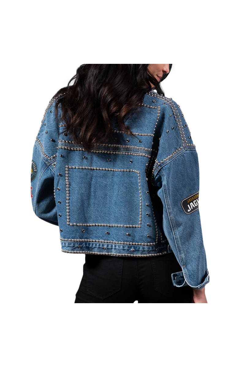 G-III 4HER BY CARL BANKS Women's G-III 4Her by Carl Banks Jacksonville Jaguars First Finish Medium Denim Full-Button Jacket, Alternate, color, 