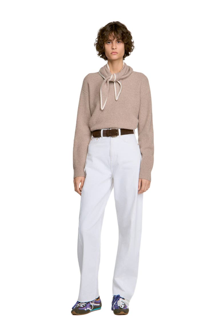 2-in-1 wool and cashmere sweater, Alternate, color, Caramel