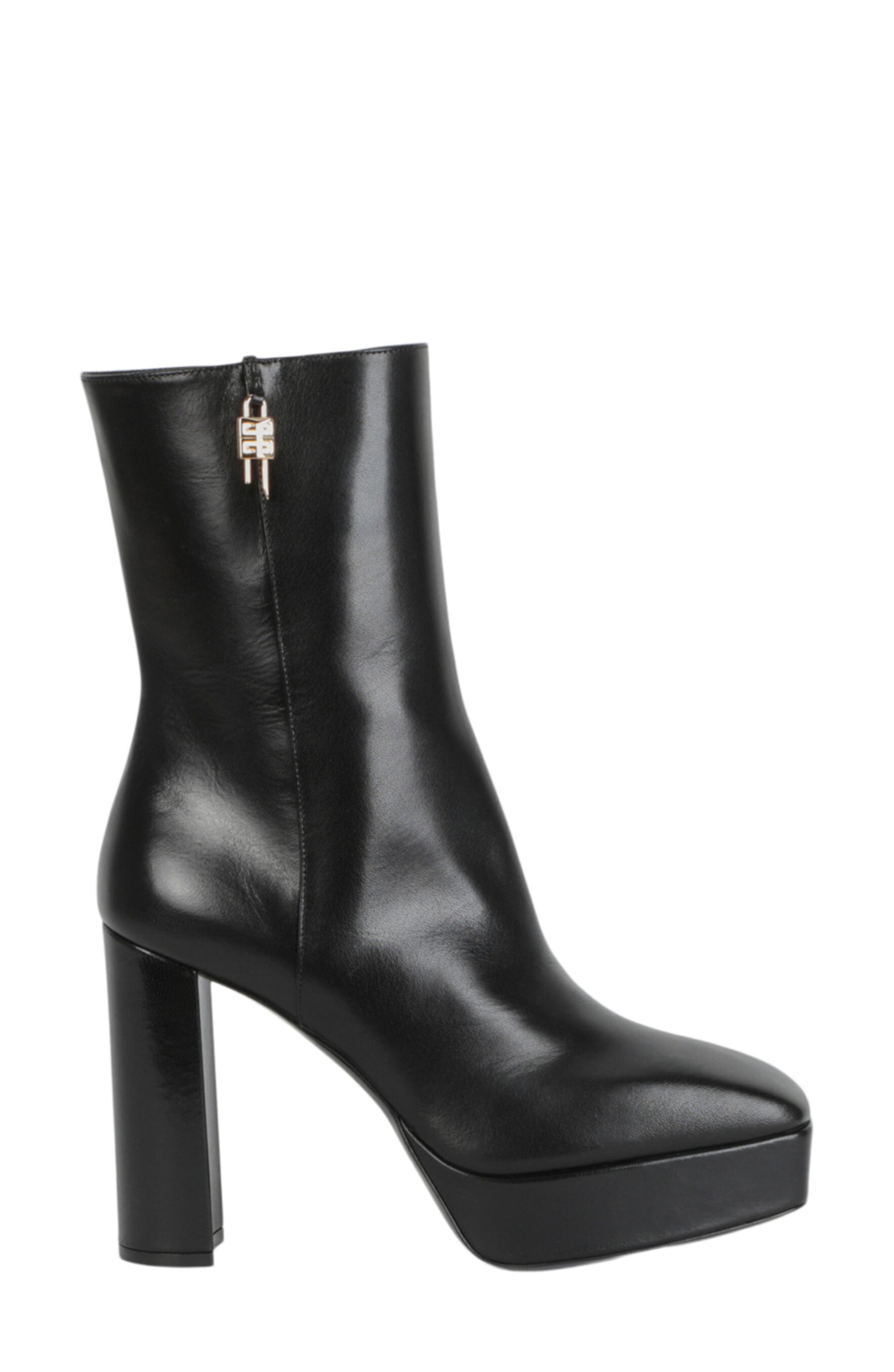 Givenchy G Lock Platform Leather Boot, Alternate, color, 