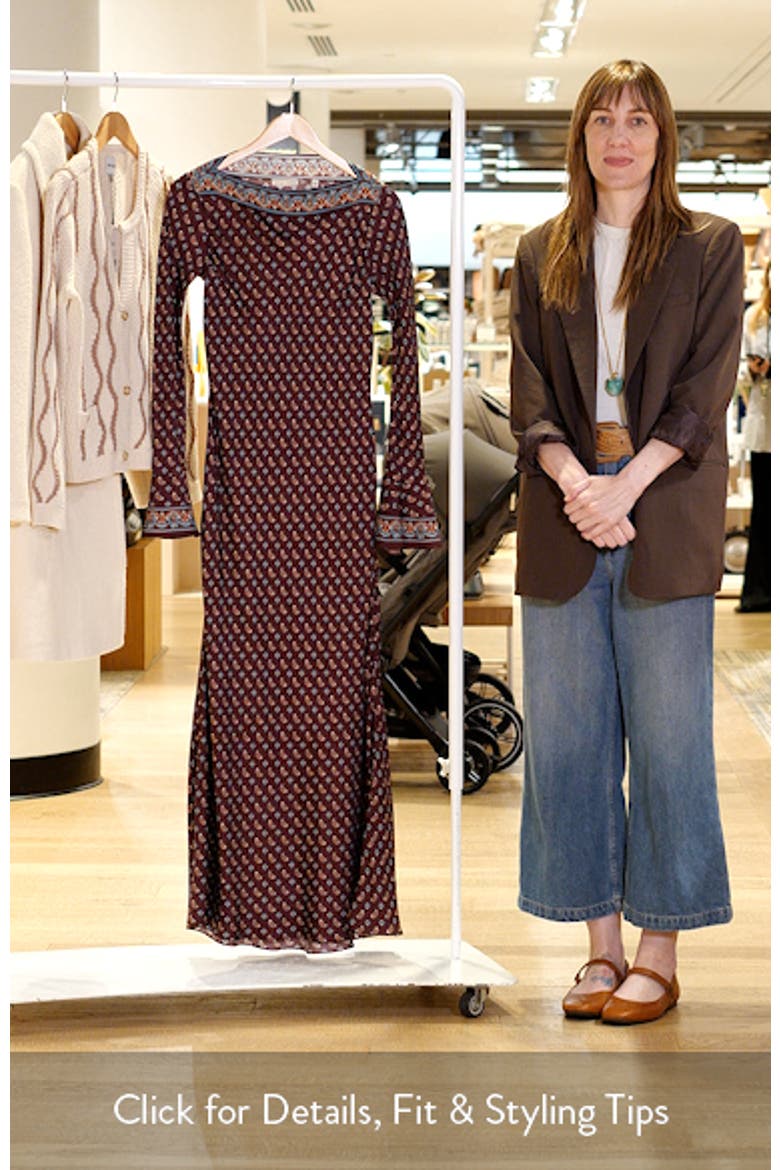 Davina Long Sleeve Silk Maxidress video
