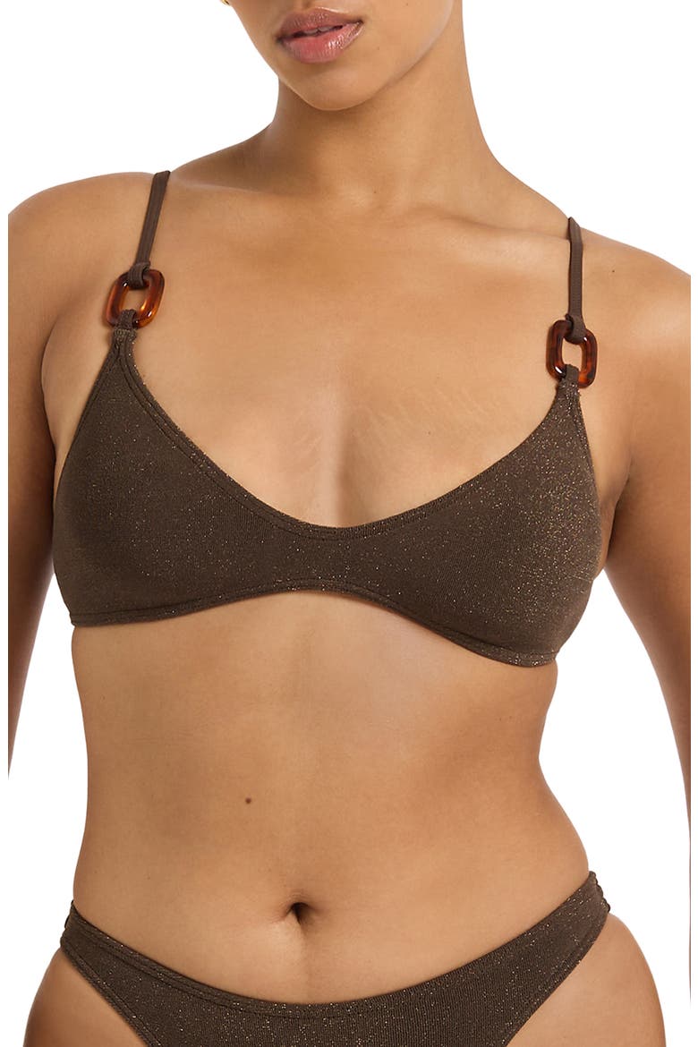 Ring Edwards Shimmer Bikini Top, Main, color, WALNUT
