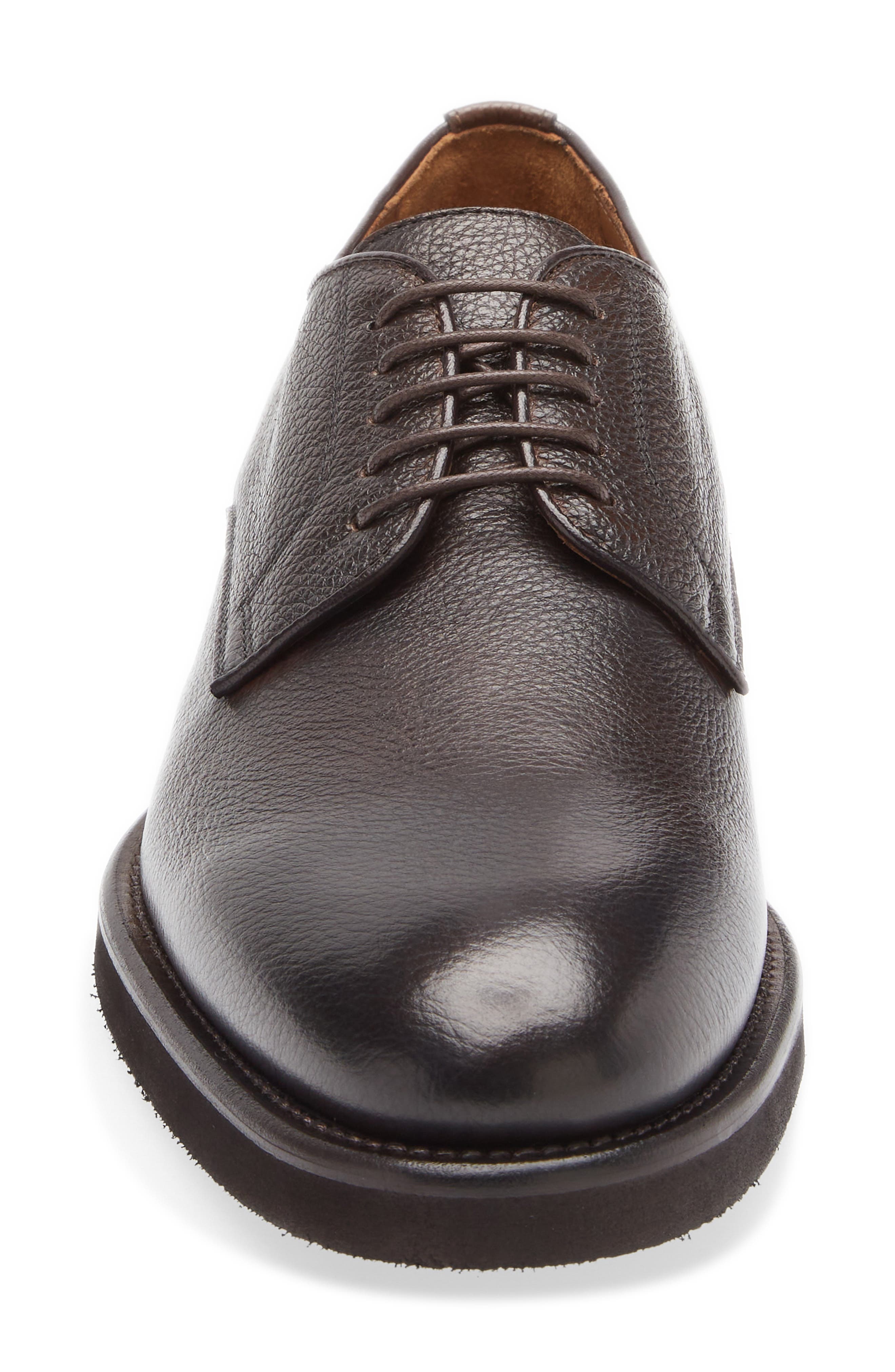 Italian Collection Collodi Plain Toe Blucher Derby, Alternate, color, DARK BROWN LEATHER