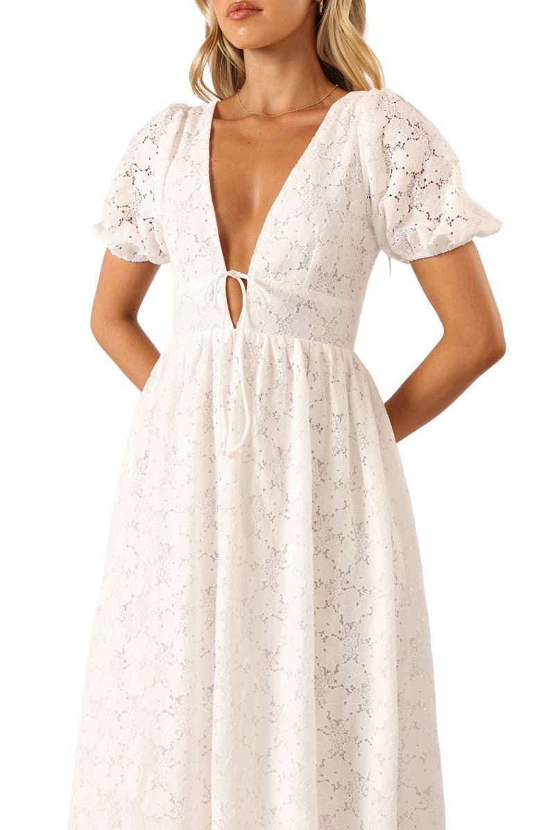 Petal & Pup Ayden Lace A-Line Dress, Alternate, color, White