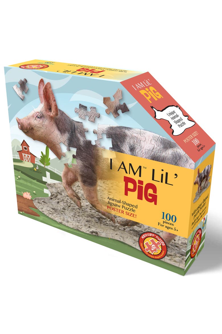 Lil Pig Jigsaw Puzzle, 100 Pieces, Main, color, Multicolored