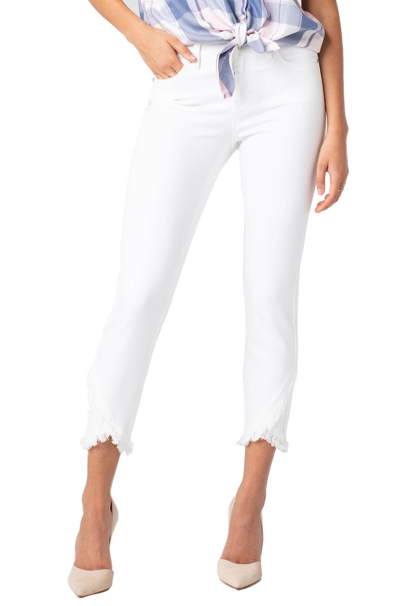Liverpool Abby Frayed Crop Skinny Jeans, Main, color,