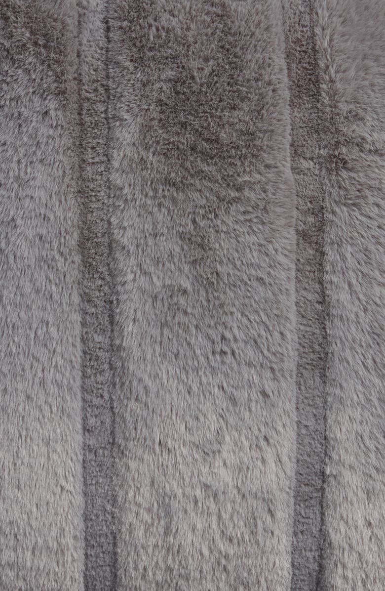 Nordstrom Jacquard Stripe Faux Fur Accent Pillow, Alternate, color,