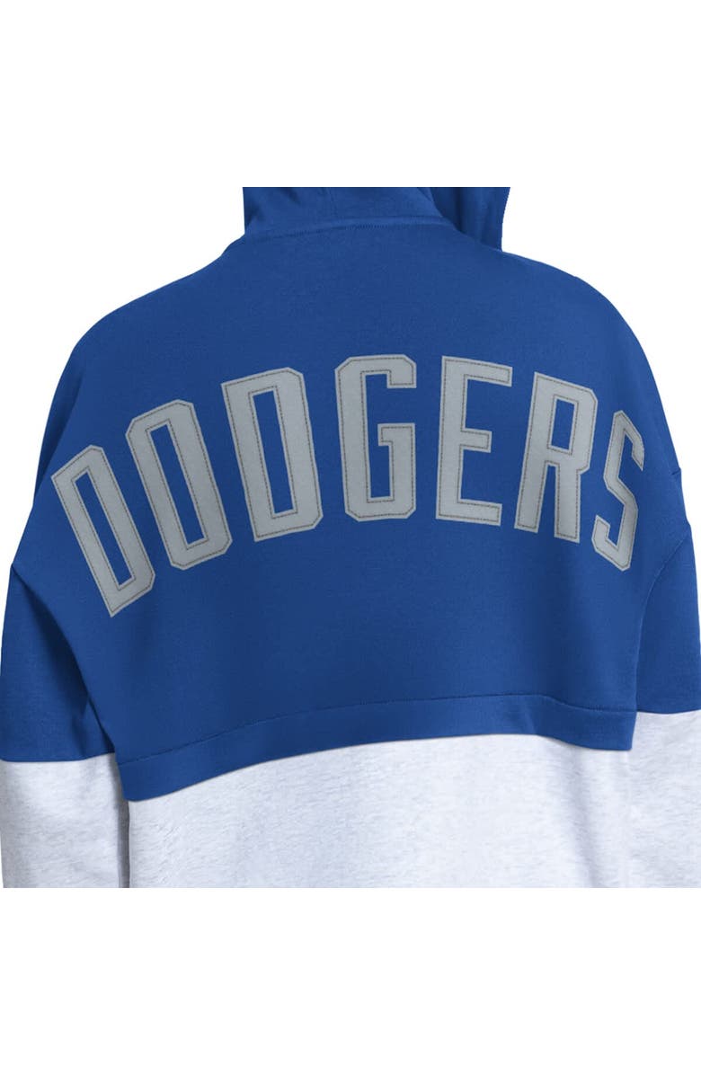STARTER Women's Starter Royal/Heather Gray Los Angeles Dodgers Wishbone Full-Zip Hoodie, Alternate, color, Royal