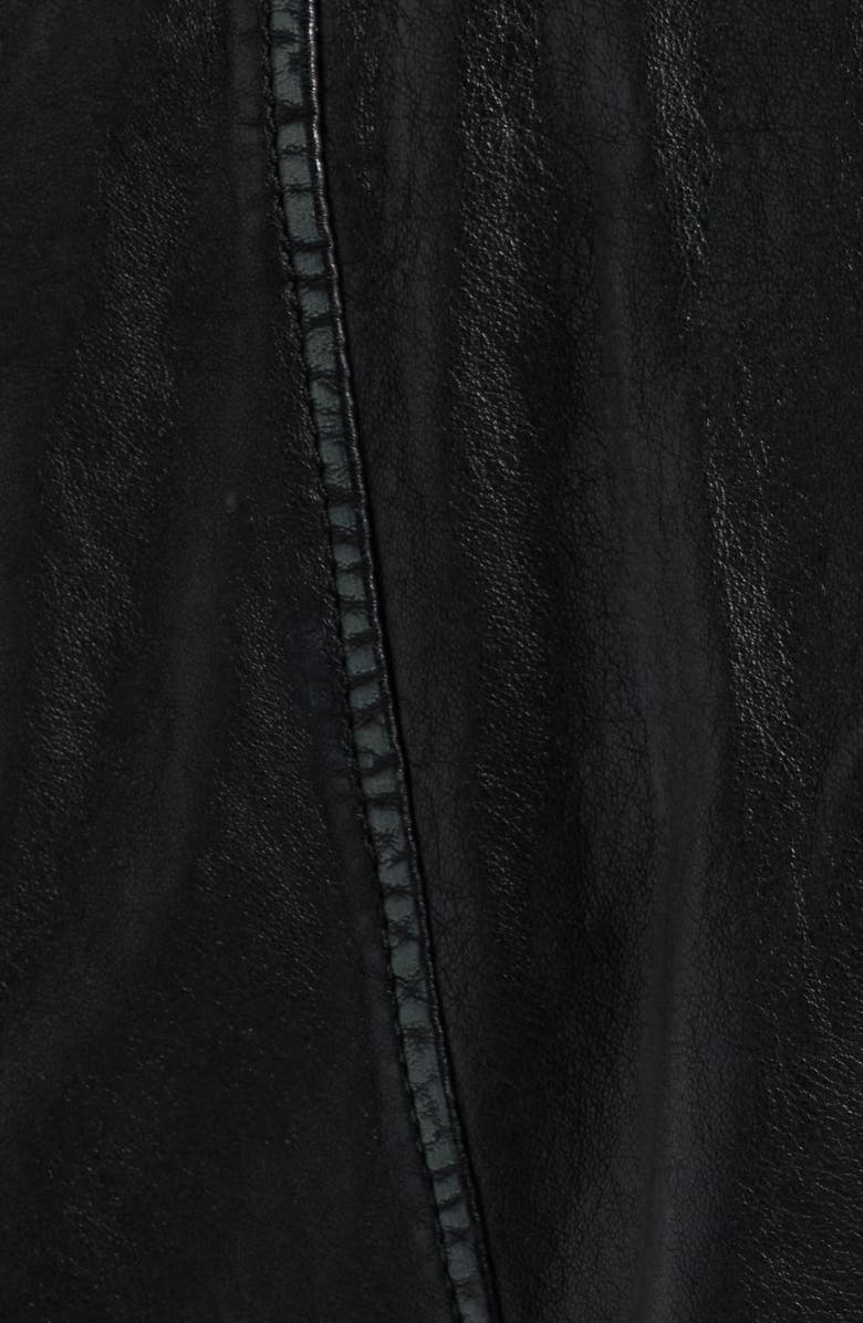 MAURITIUS Sofia Lambskin Moto Jacket, Alternate, color, Black