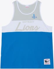 Mitchell & Ness Men's Mitchell & Ness Blue/Silver Detroit Lions Head Coach Tank Top
