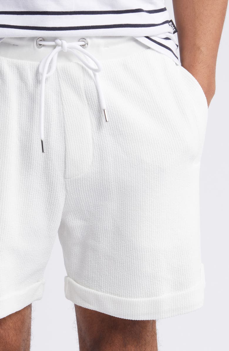 BOSS Lasdun Cotton Gauze Drawstring Shorts, Alternate, color, 