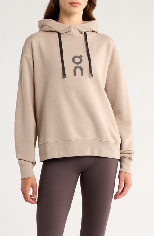 On Club Oversize Organic Cott Blend Hoodie In Sand