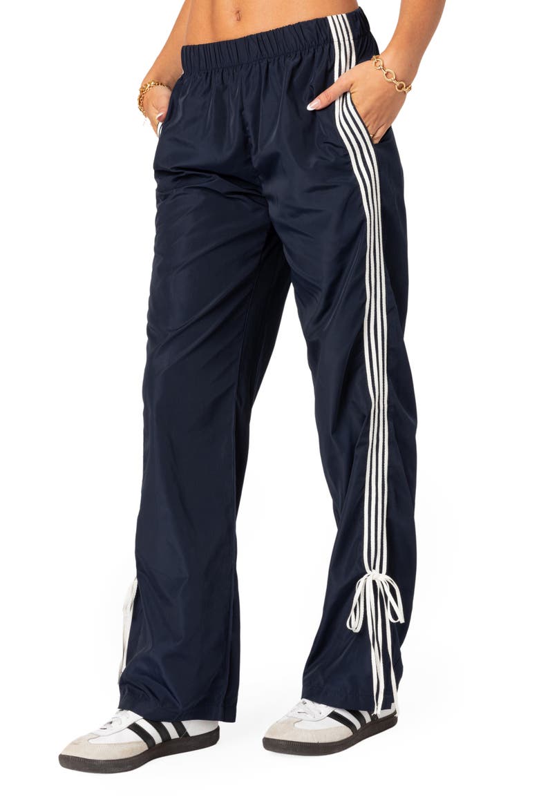 Remy Tie Detail Track Pants, Alternate, color, NAVY