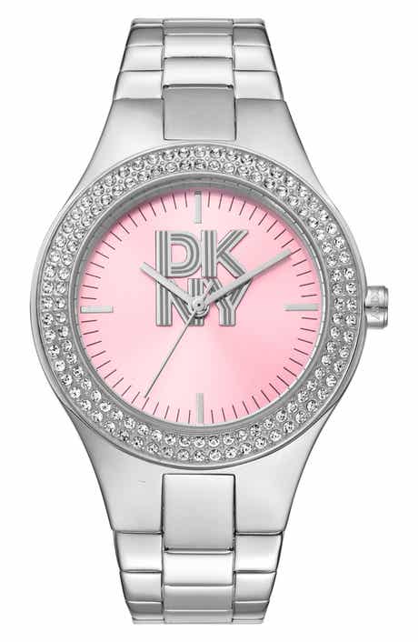 Crystal Embellished Three Hand Quartz Bracelet Watch, 38mm